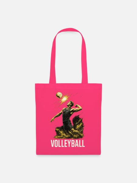 Goldener Volleyballsprung - Stoffbeutel - Azalea