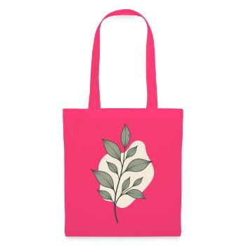 Minimalistische Botanik Blätter Zweig Natur Shirt - Stoffbeutel - Azalea - Vorne