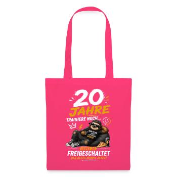 20 Geburtstag Level 20 Geschenk Lustiger Spruch - Stoffbeutel - Azalea - Vorne