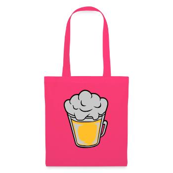 Bière comique vue d’en haut - Sac en tissu - rose azalée - Devant