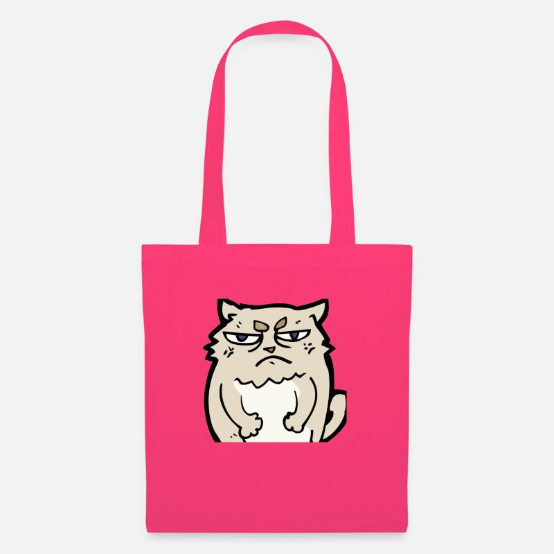 crumpy cat cartoon #1 - Stoffbeutel - Azalea