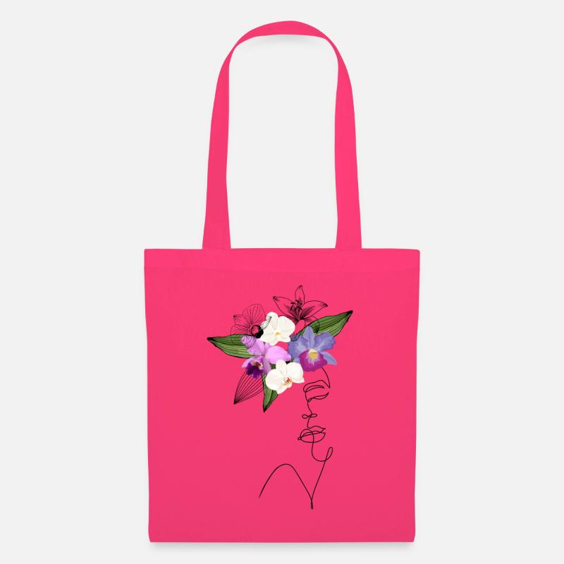 Dame Orchidée - Sac en tissu - rose azalée