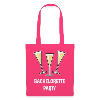 Bachelorette Party (Sektgläser Trichter Zu / 3C) - Stoffbeutel - Azalea - Vorne