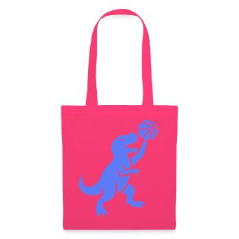 Minimalistische Silhouette Basketballspieler Wurf - Stoffbeutel - Azalea - Vorne