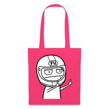 FU Meme with motorcycle helmet (colors can be changed) - Tote Bag - azalea - Front