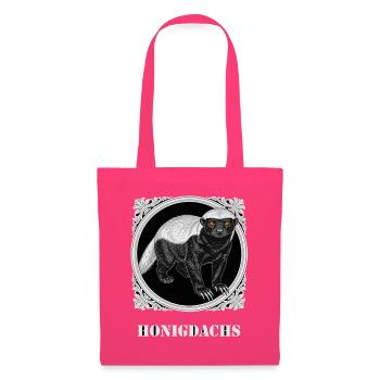 Honigdachs · Bitcoin ist der Honigdachs Shirt - Stoffbeutel - Azalea - Vorne