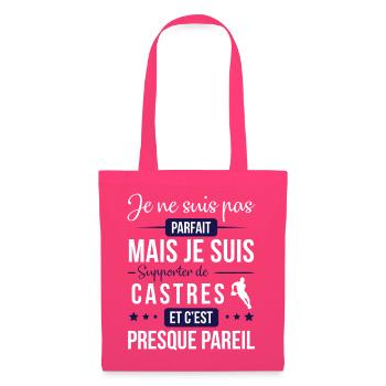 Je Ne Suis Pas Parfait Mais Je Suis Supporter D... - Sac en tissu - rose azalée - Devant