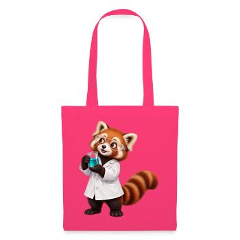 Roter Panda-Wissenschaftler mit Becher - Stoffbeutel - Azalea - Vorne