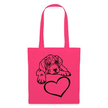 canecorsopuppy2 - Sac en tissu - rose azalée - Devant