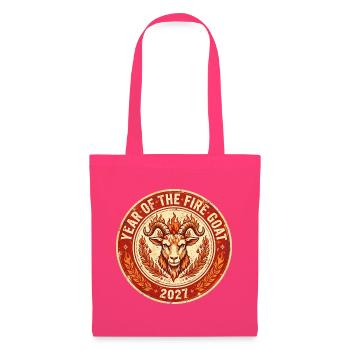 Year Of The Fire Goat 2027 Shirt | Vintage Fire Go - Stoffbeutel - Azalea - Vorne