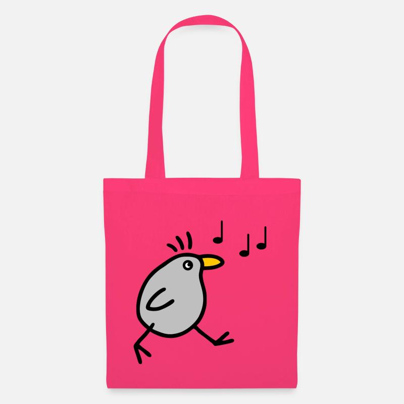 Lebensfreude mit Musik Singender Pfeifender Vogel - Stoffbeutel - Azalea