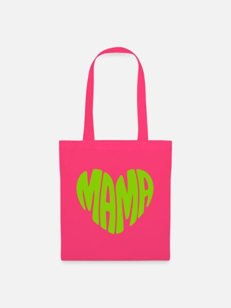 Mama Herz Form Mutter Herzform Muttertag Geschenk - Stoffbeutel - Azalea
