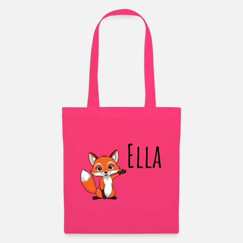 Fuchs - Mein Name ist Ella - Süßes Waldtier - Stoffbeutel - Azalea