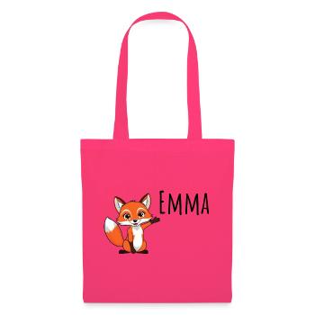 Fuchs - Mein Name ist Emma - Süßes Waldtier - Stoffbeutel - Azalea - Vorne