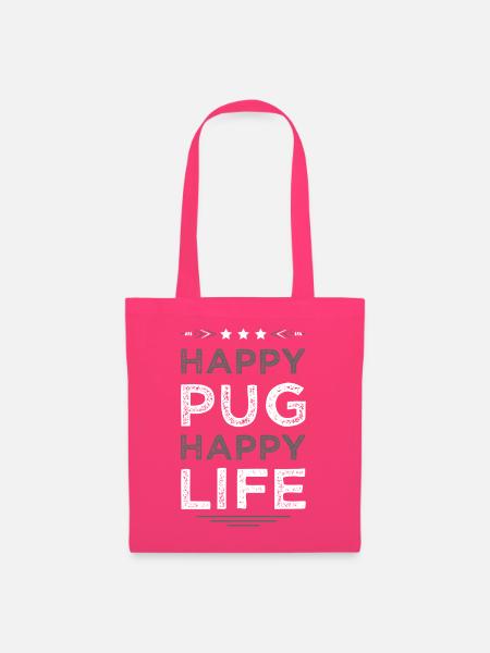 Pug Lebensfreude Design - Stoffbeutel - Azalea