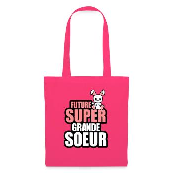 future super grande-soeur - Sac en tissu - rose azalée - Devant