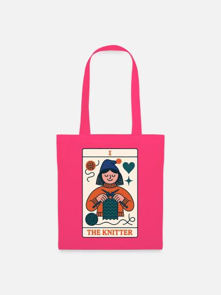 Cozy Knitter Card - Stoffbeutel - Azalea