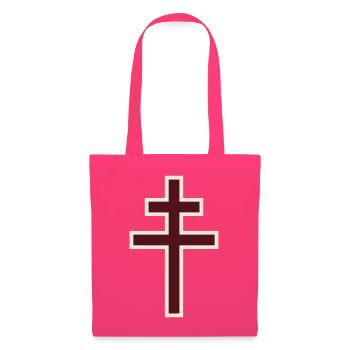 Traditionelles Lothringenkreuz – Randausgabe - Stoffbeutel - Azalea - Vorne