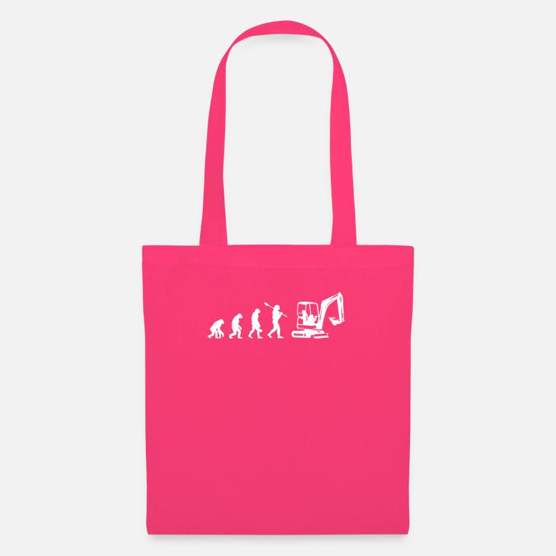 Excavator Driver Evolution - Tote Bag - azalea