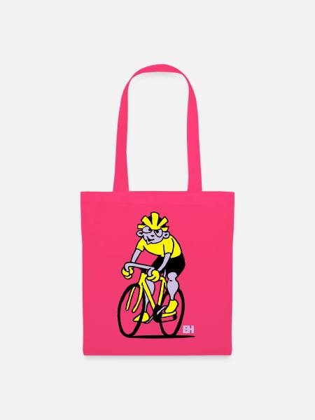 Cycliste - Cyclisme - Sac en tissu - rose azalée