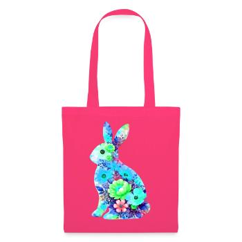Hase Aquarell Ostern Silhouette - Stoffbeutel - Azalea - Vorne