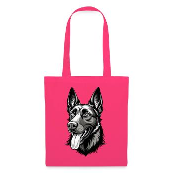 Belgischer Malinois-Hundekopf - Stoffbeutel - Azalea - Vorne