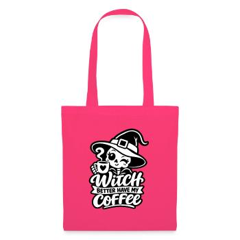 Witch Better Have My Coffee – Halloween Hexe (B/W) - Stoffbeutel - Azalea - Vorne