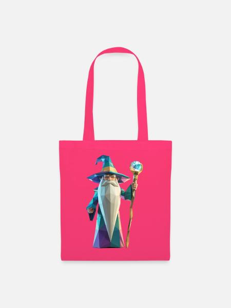 Wise Wizard - Cooles Low-Poly-Logo - Stoffbeutel - Azalea