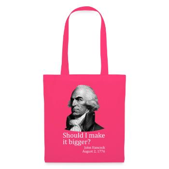 Dois-je l’agrandir ? John Hancock, 4 juillet - Sac en tissu - rose azalée - Devant
