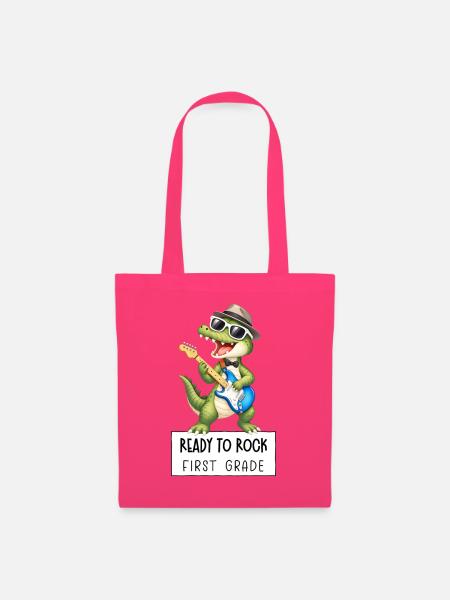 Ready to Rock First Grade – Krokodil Einschulung - Stoffbeutel - Azalea