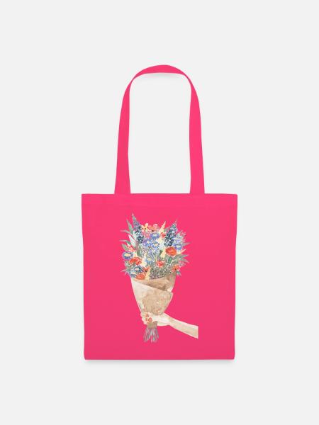 Aquarell Blumenstrauß Bouquet - Stoffbeutel - Azalea