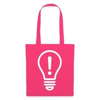 Minimalistischer Glühbirne Idee Icon Vektor Shirt - Stoffbeutel - Azalea - Vorne
