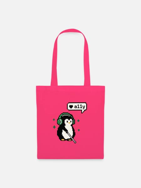 A11y Penguin - Pixel Accessibility - Stoffbeutel - Azalea