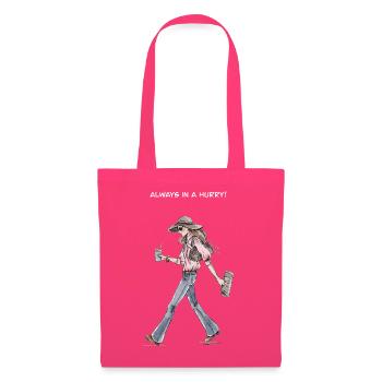 Always_in_a_hurry - Stoffbeutel - Azalea - Vorne