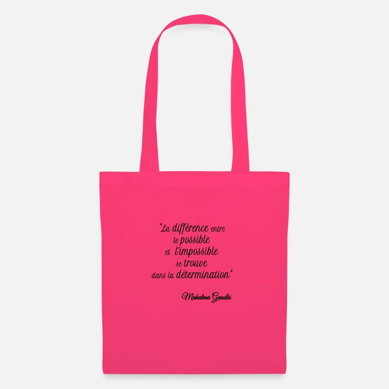 La différence entre le possible et l impossible - Sac en tissu - rose azalée