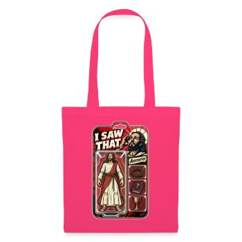 Ich habe gesehen, dass Jesus Retro Action - Stoffbeutel - Azalea - Vorne