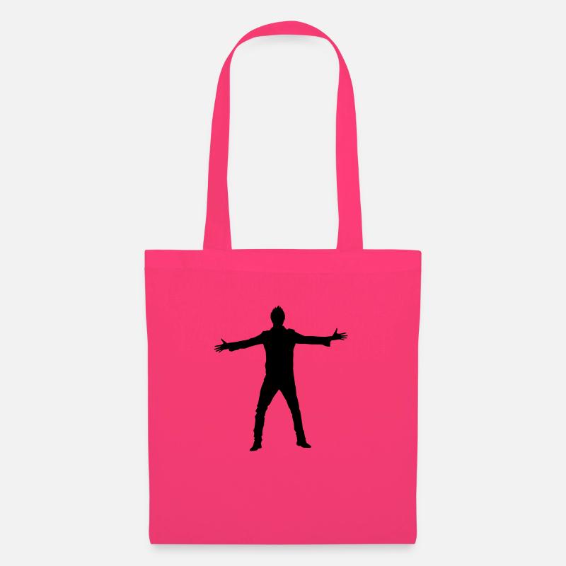 Man silhouette Silhouette vector design - Sac en tissu - rose azalée