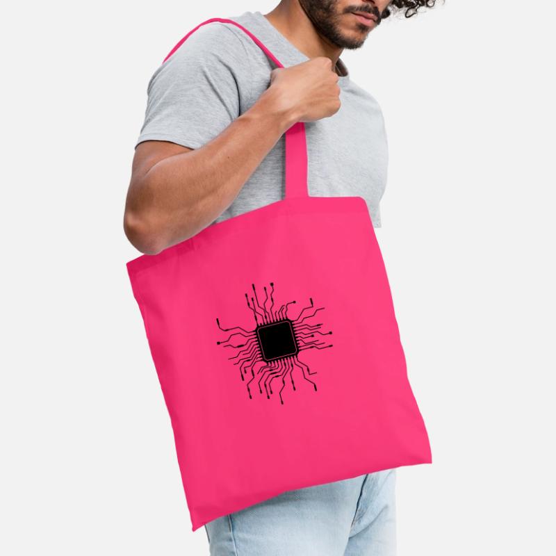 processor cpu wires wire cabling computer Tote Bag