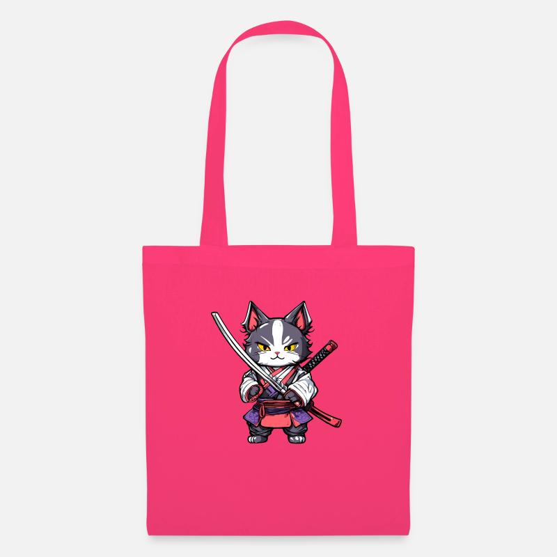 Samurai-Katze #20 - Stoffbeutel - Azalea