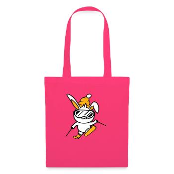 Bunny Ski Goggles Ski Bunny Skiing Ski Goggles Cap - Tote Bag - azalea - Front