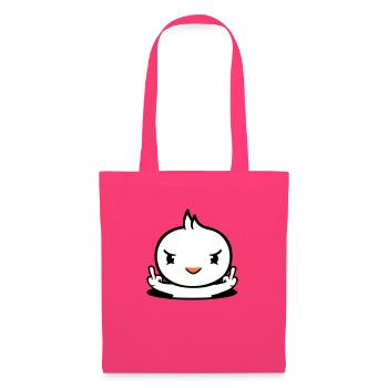oiseau mal trou inférieur majeur montrer mauvais garçon - Sac en tissu - rose azalée - Devant