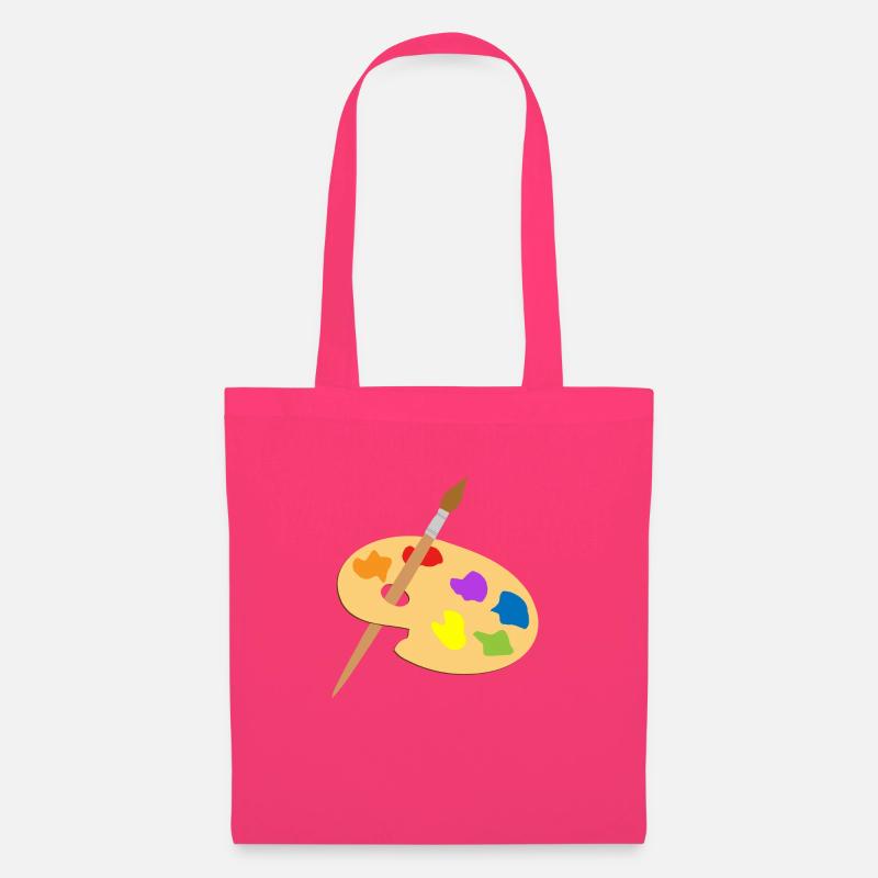 Farbpalette und Pinsel - Stoffbeutel - Azalea
