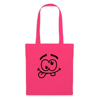 Crazy Smiley Face - Stoffbeutel - Azalea - Vorne