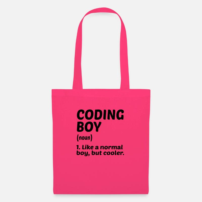 Coding Boy Definition Noun Software Developer Prog - Stoffbeutel - Azalea