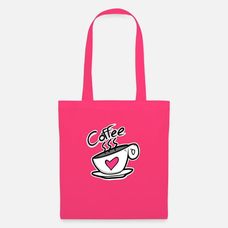Kaffeeherz – Koffein mit Liebe serviert! - Stoffbeutel - Azalea