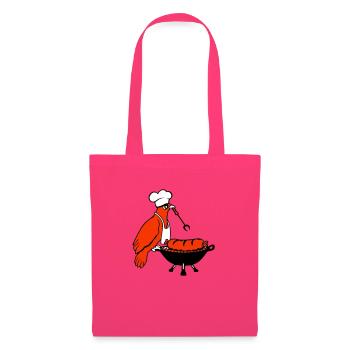 Bird grilling sausage grilling delicious eating sausages - Tote Bag - azalea - Front