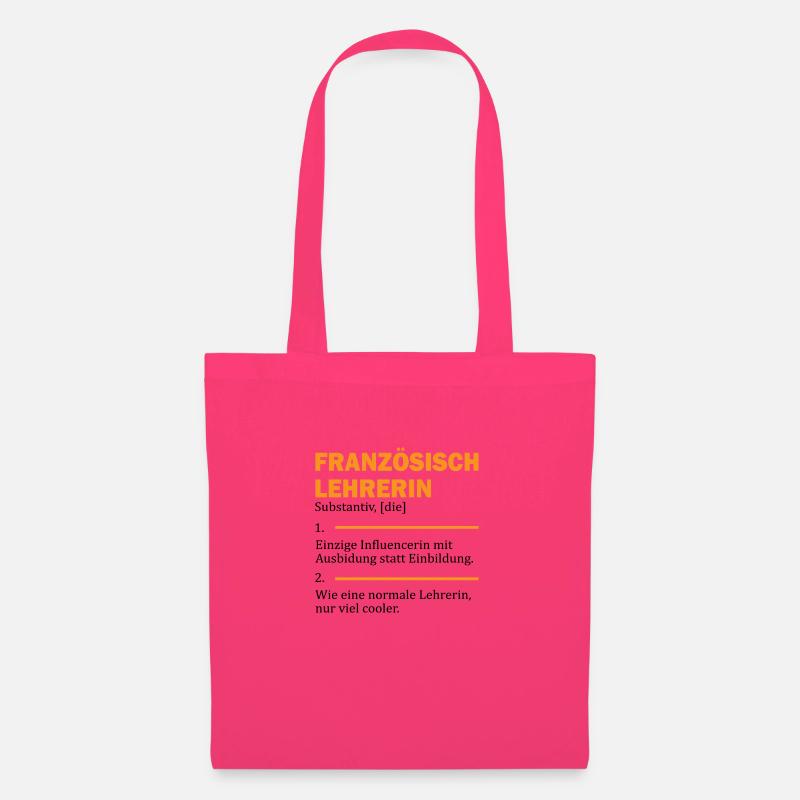Französisch lehrerin Lehrer Geschenk Schule - Stoffbeutel - Azalea