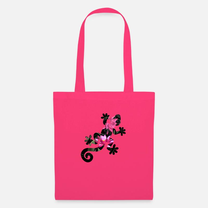 Eidechse mit Blumen - Stoffbeutel - Azalea