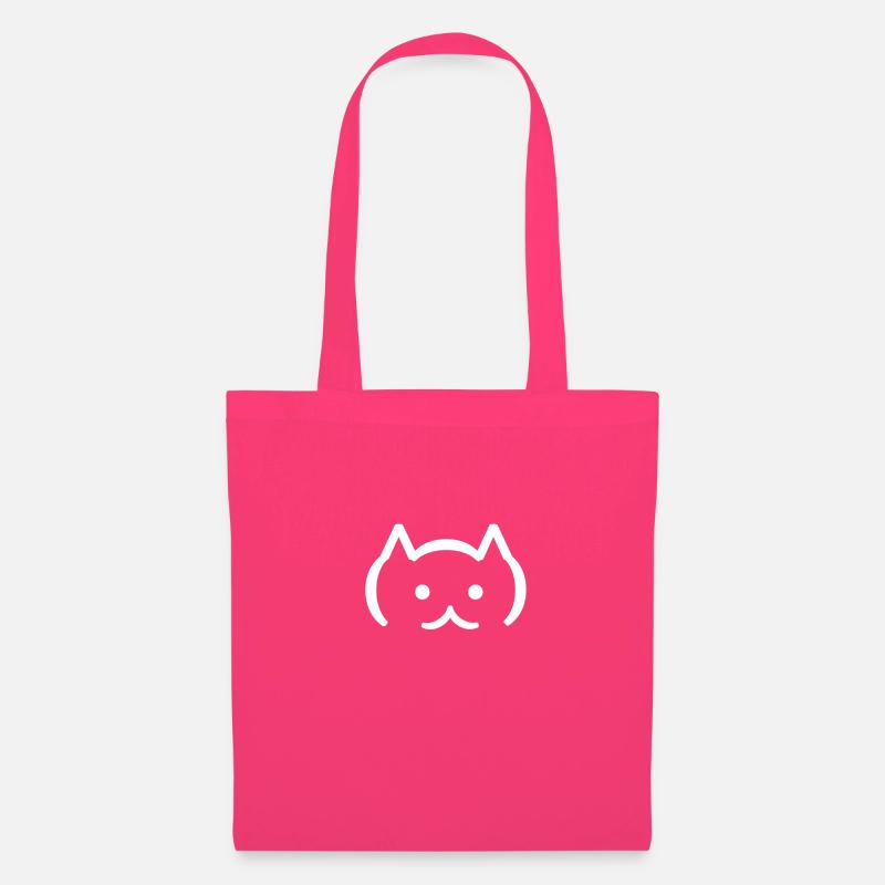 Katze retro weiß - Stoffbeutel - Azalea