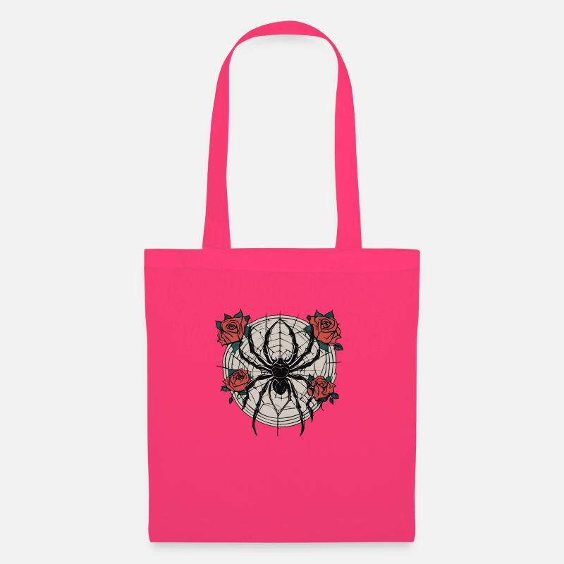 Spinne / Netz / Haustier / Kriechtier / Achtbeiner - Stoffbeutel - Azalea